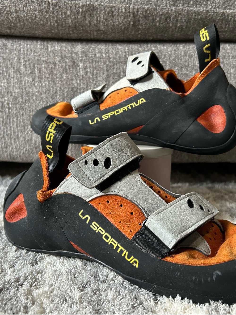 La Sportiva Jekyl VS Orange and Gray Climbing Shoes